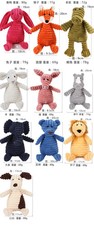 Squeak Corduroy Dog Plush Chew Toy Tooth Cleaning Molar Pet Interactive Bite