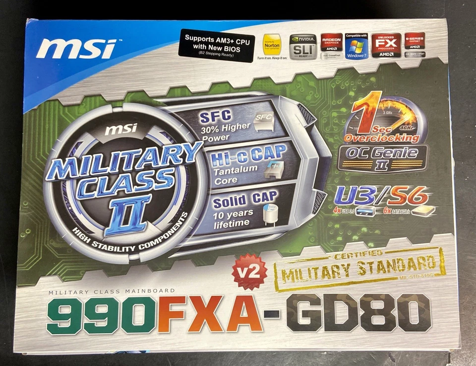 MSI 990FXA-GD80, AM3+ (plus) AMD Motherboard - ACCESSORIES ONLY - READ! - Image 2 of 4