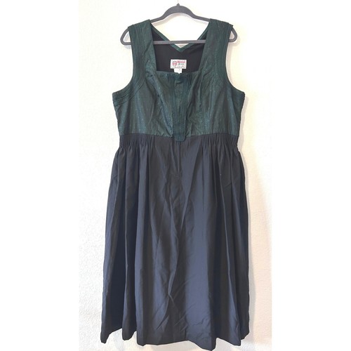 Folk Vintage Nordic Bergland Tracht Maxi Sleeveless Dirndl SZ 52 (XXL/3XL)