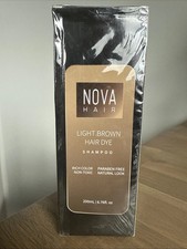 NOVA Hair Light Brown Hair Dye Shampoo 6.76 fl oz - Paraben Free Exp 03/06/2027