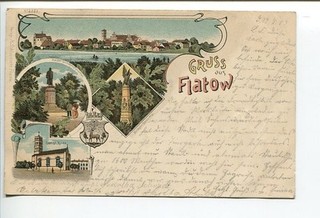 Litografia Saluti da Flatow Pomerania 1903 (2246) Prussia occidentale