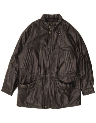 M. Flues Mens Leather Jacket UK 40 Large Black BC10