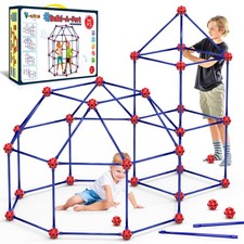 Fort Building Kits for , 140 PCS STEM Construction Toys, Christmas, Gifts for...
