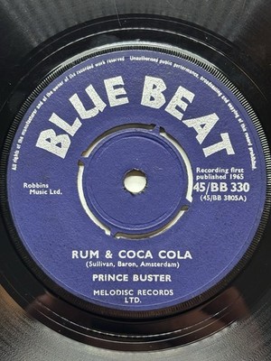 Prince Buster Rum & Coca Cola Rare Original Blue Beat 45 SKA 1965 !!