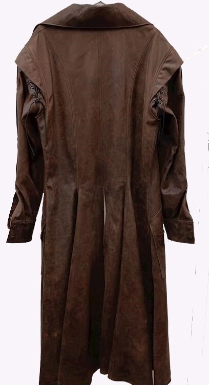 Ravenswood Brown Leather long Coat Size Large. LA… - image 2