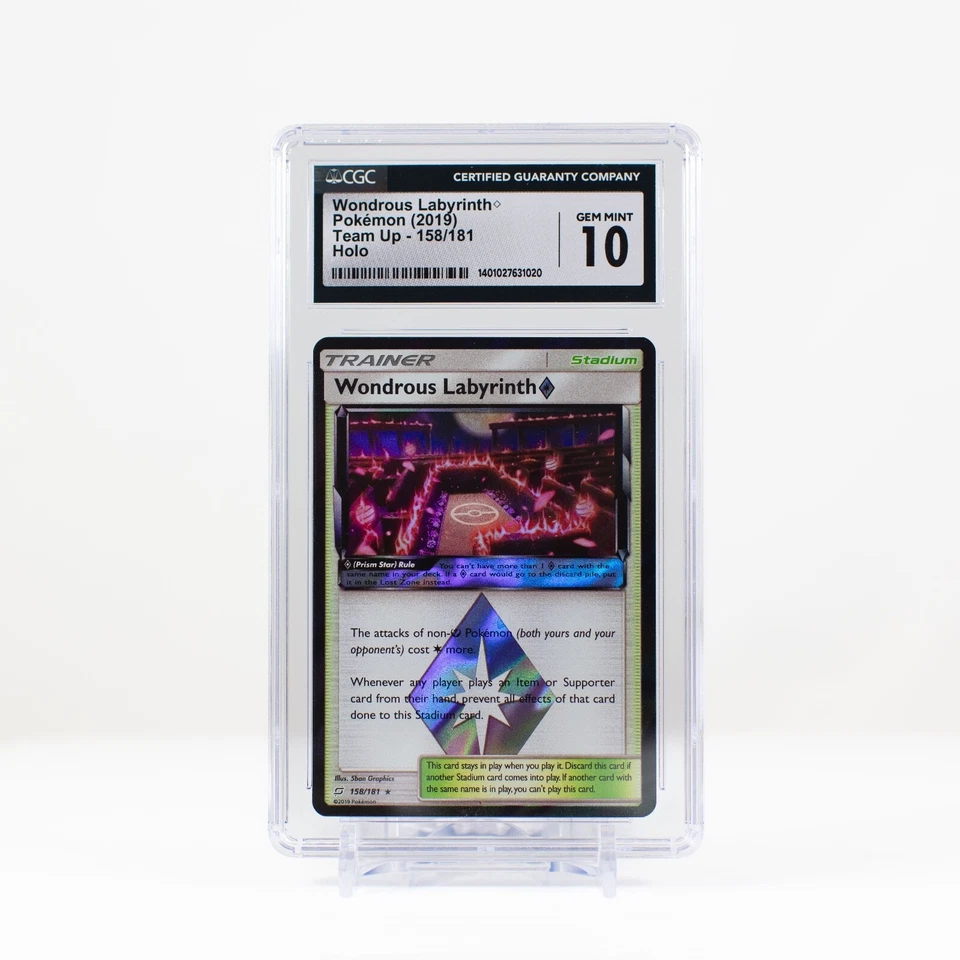 Pokémon Wondrous Labyrinth Holo #158 Team Up - CGC 10  - Image 2 of 4