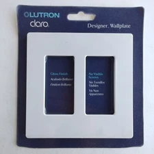Lutron Clairo Designer Wall Plate Gloss Finish 2 Position  Cw2-wh 027557692113