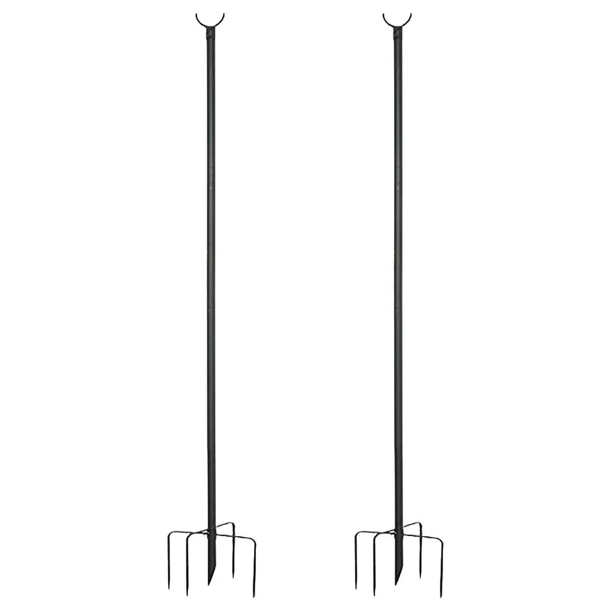 Black metal pole for string lights outlet