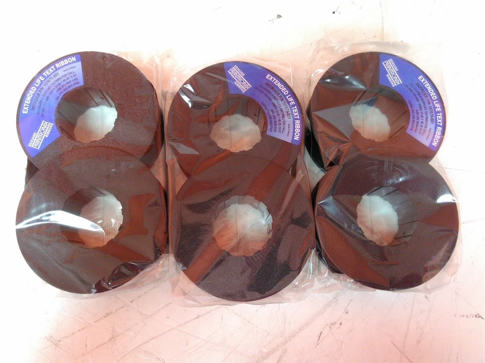 Box of 3 Expired Sealed Printronix 107675-001 Text Ribbon Manufactured 2009 - Image 3 of 4