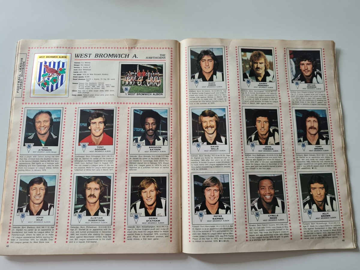 Album autocollant de football vintage complet Panini Football 80 1980 Album autocollant de football vintage complet Panini Football 80 1980