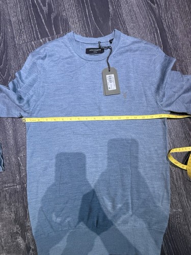 Allsaints BNWT Mode Merino Haze Blue Crew Jumper Small All Saints - Picture 6 of 11