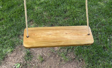Adult or Child Tree Swing 23.5" x 7.5" Wood Tree Swing with 10' Rope
