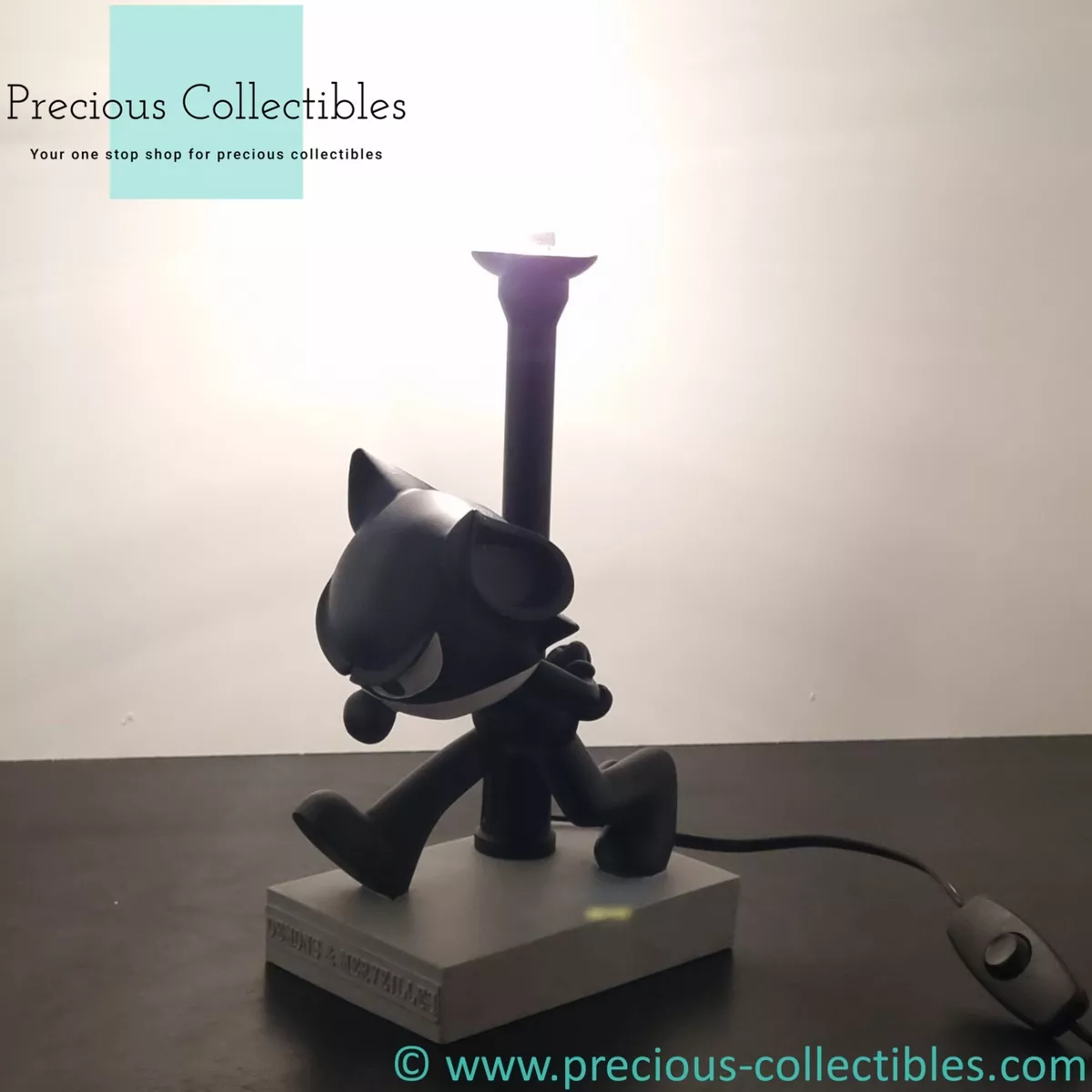 Extremely rare Felix the Cat of 1989 lamp by Demons Merveilles