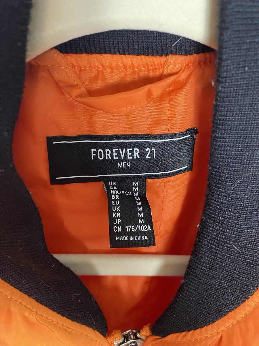 Rare Forever 21 Orange NASA MA-1 Style Flight Bomber Jacket Rare Forever 21 Orange NASA MA-1 Style Flight Bomber Jacket