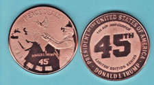 PEACE DEALS  2021 TRUMP 45TH Series 1 oz. Copper Round Coin  LIMITED  #9