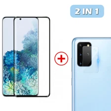 For Samsung Galaxy S20 Ultra Plus Front Glass Screen Protector+Camera Lens+Case