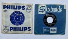 The FOUR SEASONS x2 singles 7” SANTA CLAUS 1962 Stateside BIG MAN  1964 Philips 