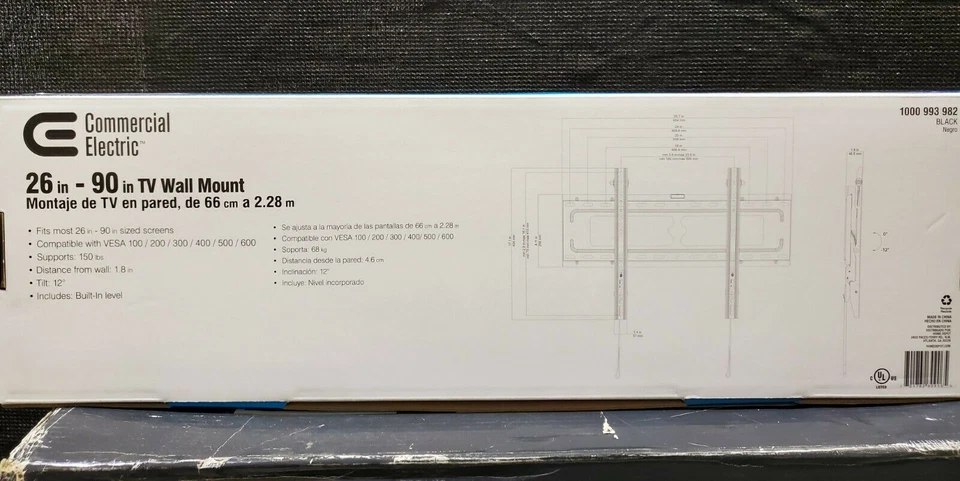 Commercial Electric Tilting Full Motion TV Wall Mount for 26 in.- 90 in. TVs - Image 3 of 3