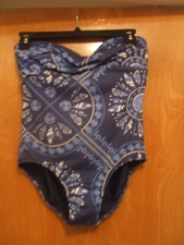 Vineyard Vines XS Strapless One-Piece Swimsuit NWT 135 Scarf Shells Deep Bay