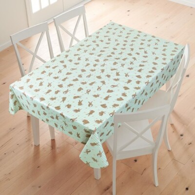 Celebrate Together Easter Vinyl Bunny Tablecloth ~ 60 x 84 ~ Oblong ~ NWT