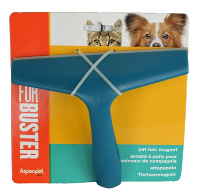 Furbuster Pet Hair Magnet Grooming Tool 7'' Fur Dog Cat Remover Shedding Blue