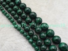 Grade AAA Natural Green Malachite Gemstone Round Beads 8mm 10mm 12mm 15"