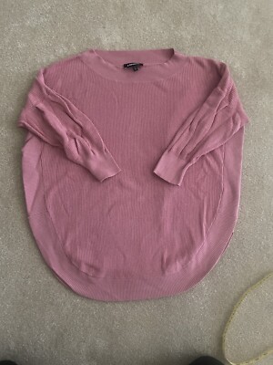 Express Light Pink Circle Hem Sweater, Size M