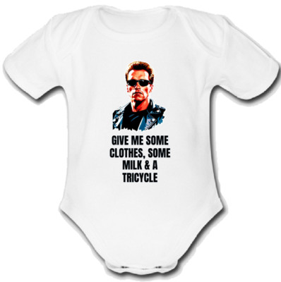 arnold @schwarzenegger Strampler Baby Weste Grow Get me some clothing