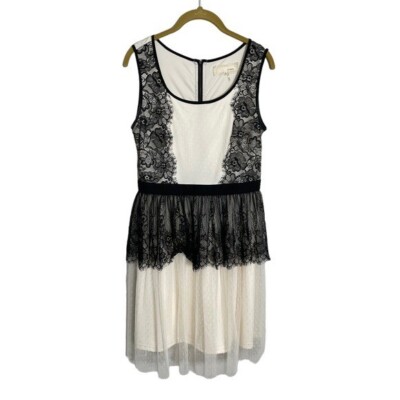 Modcloth A'Reve Eyelash Lace Black Cream Dress Small | eBay Modcloth A'Reve Eyelash Lace Black Cream Dress Small | eBay