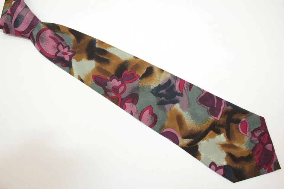 Corbata de seda ENRICO NITTI hecha en Italia F62385 Foto 2 de 4