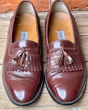 Stacy Adams Mens Comfort System Leather Tassel Brown Loafers 9.5M