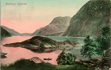 Postcard 1912 Norway Sørfjorden (Hardanger) Fjord Hardangerfjorden Ullensvang