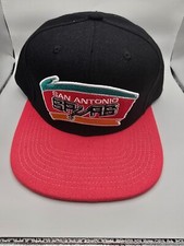 San Antonio Spurs Mitchell  Ness 2-Tone Adjustable Snapback Hat Black Pink