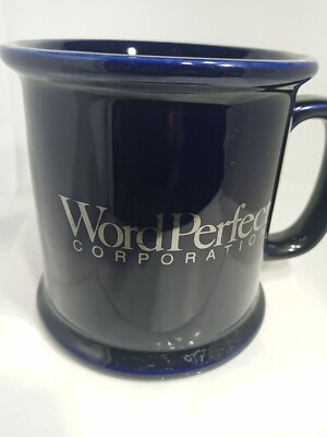 WORDPERFECT COFFEE MUG.  VINTAGE WORD PERFECT MUG. WORDPERFECT CORP MUG. B331