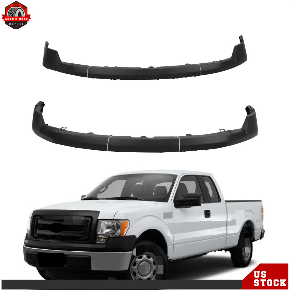Black Front Upper Bumper Cover Plastic Textured Replace For Ford F150 2009-2014