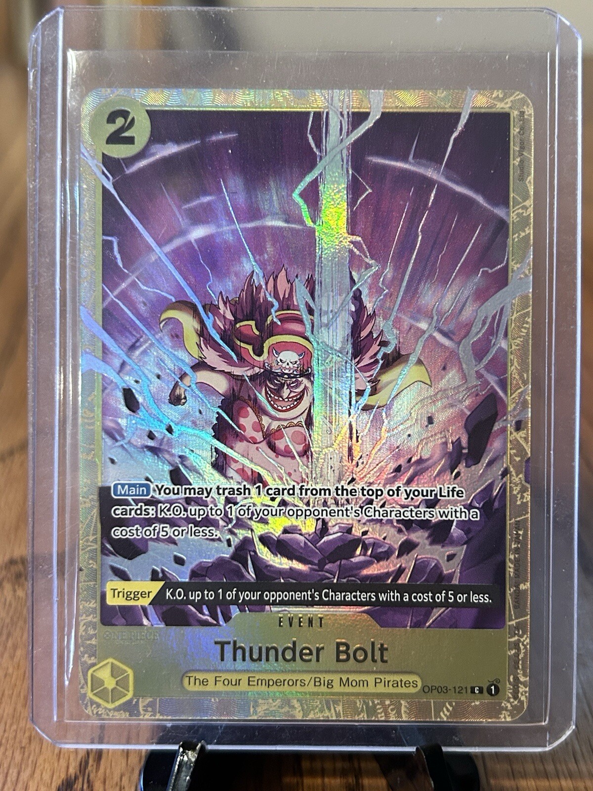 One Piece Card Game English Holo Foil Card Thunder Bolt OP03-121 Alt