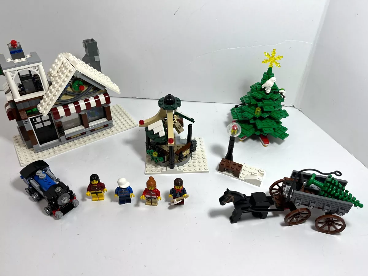 Nøgle vedholdende Antagonisme LEGO Christmas Winter Toy Shop 10199 + horse cart 10216 + gazebo 10222  incomplet | eBay