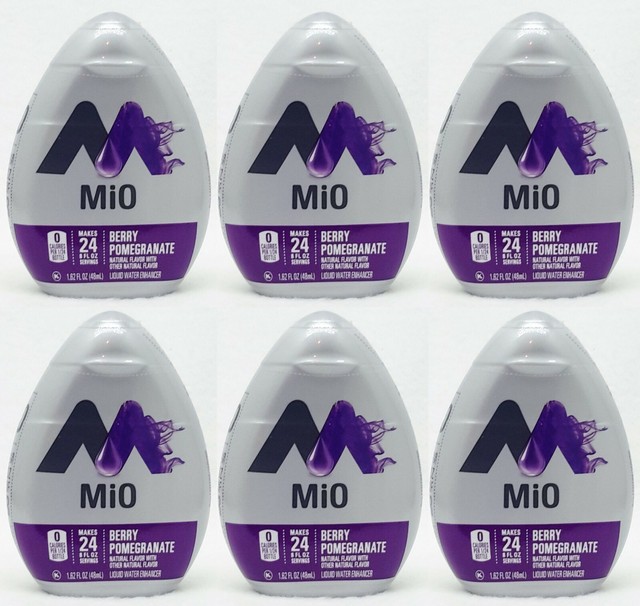 6 Mio BERRY POMEGRANATE Liquid Water Enhancer Drink Mix Drops 72