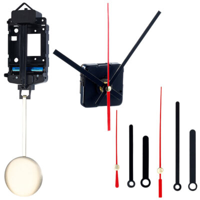 Quarz-Uhrwerk mit Zeiger-Sets in Größen und Pendel-Modul