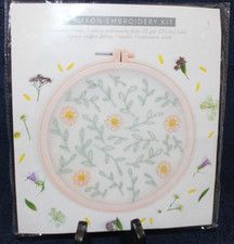 Chiffon Embroidery Kit - Floral Embroidery