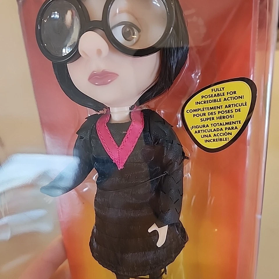 Increíbles 2 Edna muñeca figura Disney Pixar NUEVO 2018 JAKKS 8" juguete posable Foto 3 de 4