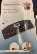 VitalControl SEM36: Abdominal Toning Belt EMS Abdominal Muscle Stimulation, Adj.