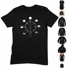 Wiccan Wheel Moon Phases T Shirt - Paganism Druid Celtic