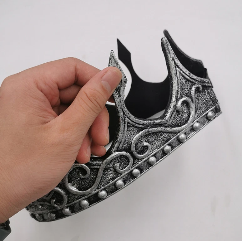 Мужчины King Crown PU пены 3D карнавальный костюм этап производительности реквизит для косплея серебро - Изображение 3 из 4