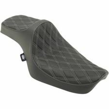 Silver Stitch Double Diamond Predator III Seat 1982-2003 Harley Sportster