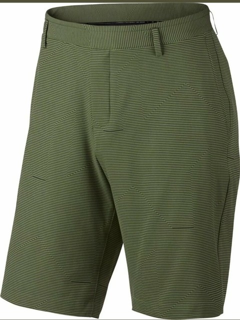 Nike Golf Dri Fit Standard Fit Shorts Olive Green Black Striped size 28, 833226 | eBay