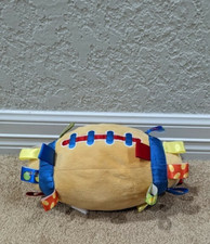 Touchdown Taggies Football Plush 11" Soft Baby Toy Rattle Velour