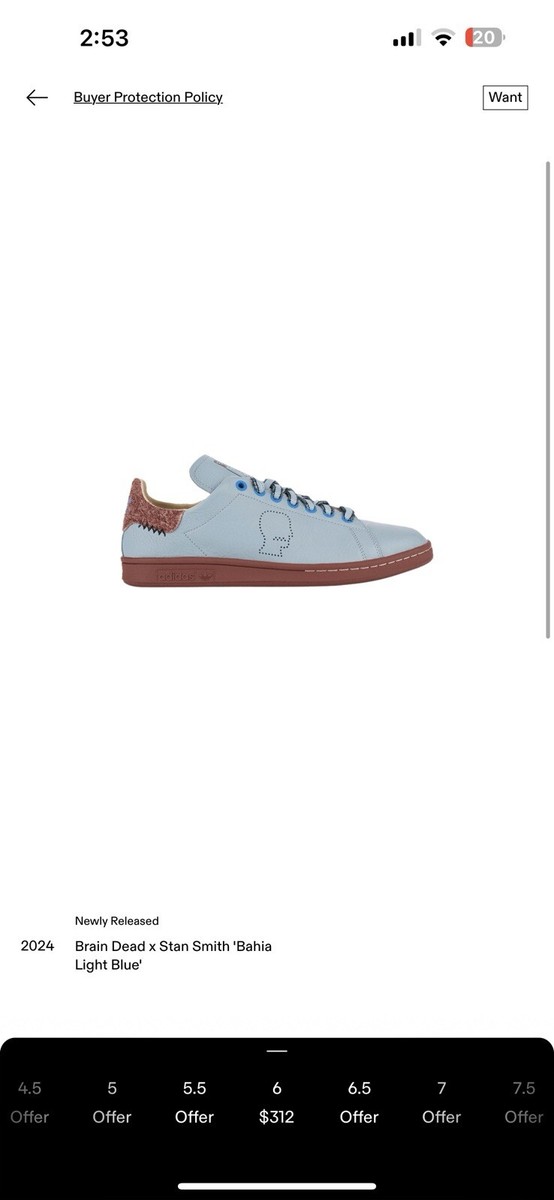 adidas x Brain Dead ☆ Stan Smith ‘Bahia Light Blue’ adidas Stan Smith Brain Dead Bahia Light Blue Men's - IH3430