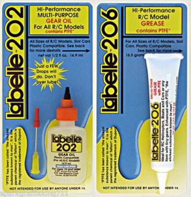 Labelle 2-Pack PTFE Lubricant Set   For R/C Models, Drones, and Small Robotic De