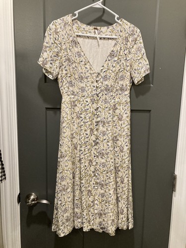 short sleeve button up dress floral | eBay